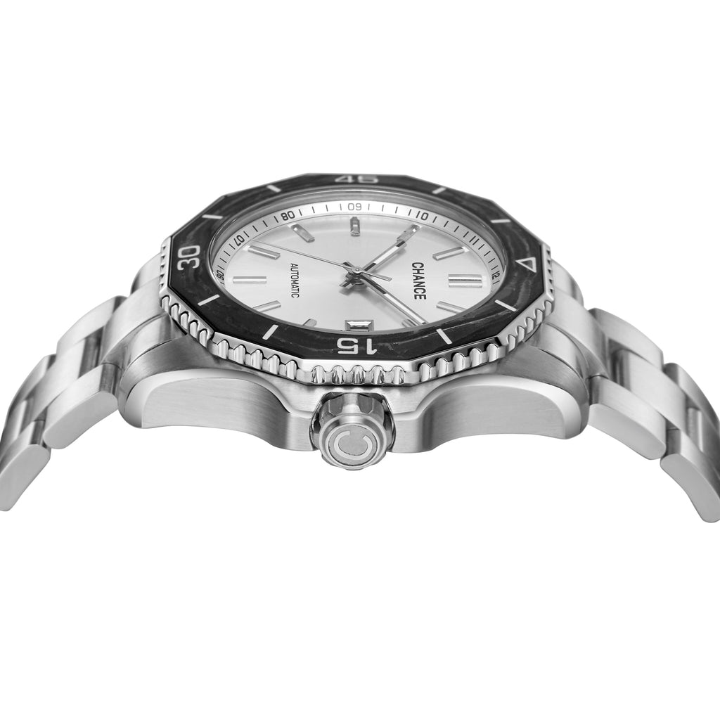 CHANCE Automatic Mechanical Watches Movement 10Bar Waterproof Stainless Steel Sapphire Glass Business Wristwatch Clock 9102